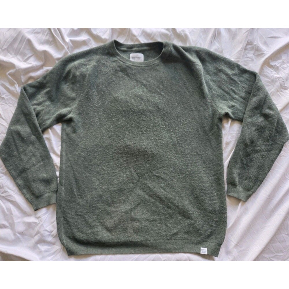 Norse Projects Men's Green Lauge Waffle Sweater Size XL Wool Cotton